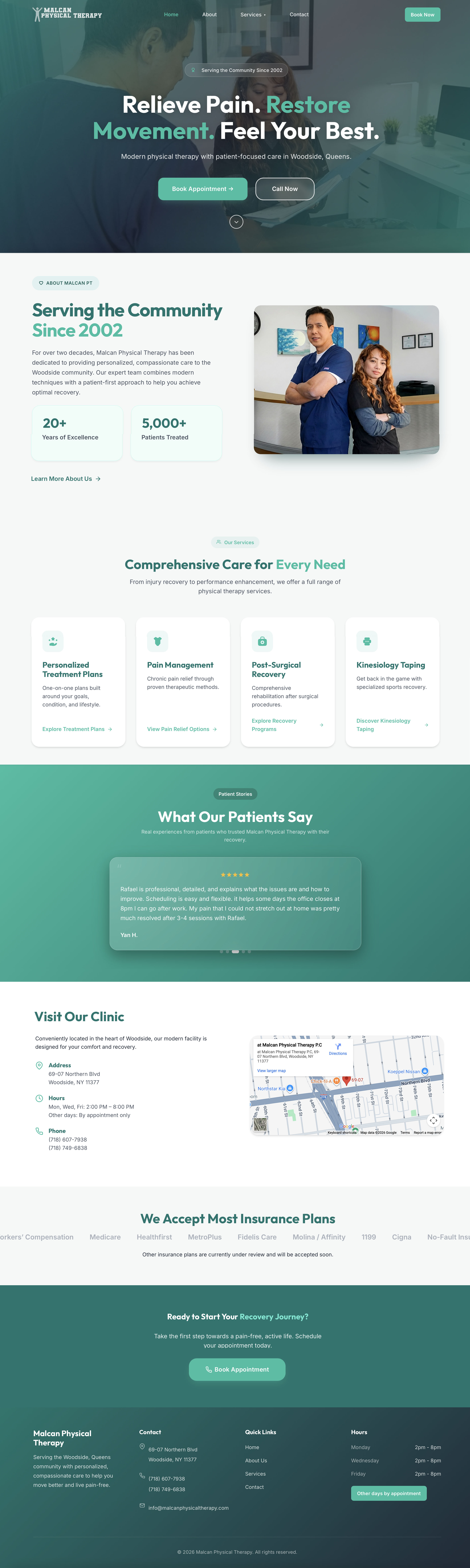 Malcan Physical Therapy Website